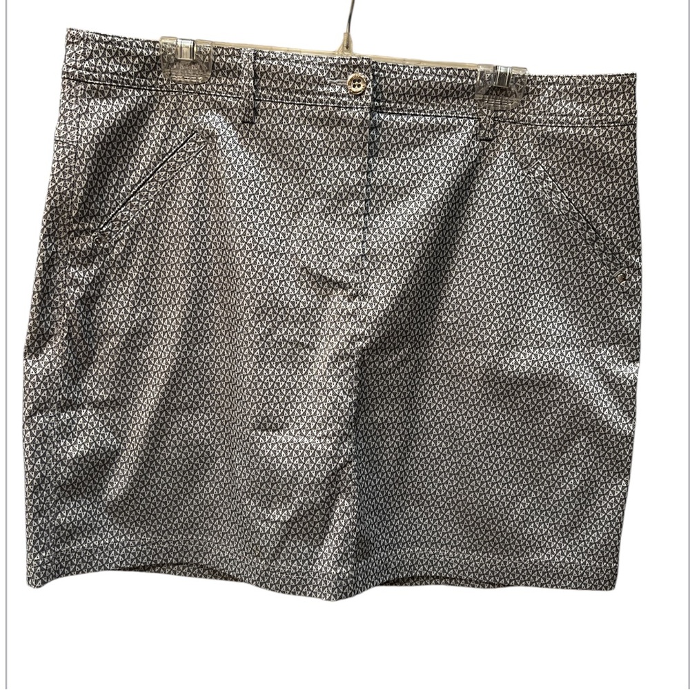 N’VO By Lanctot Womens Golf/Tennis Skort Lined Gray Silver Flat Front  Size 16